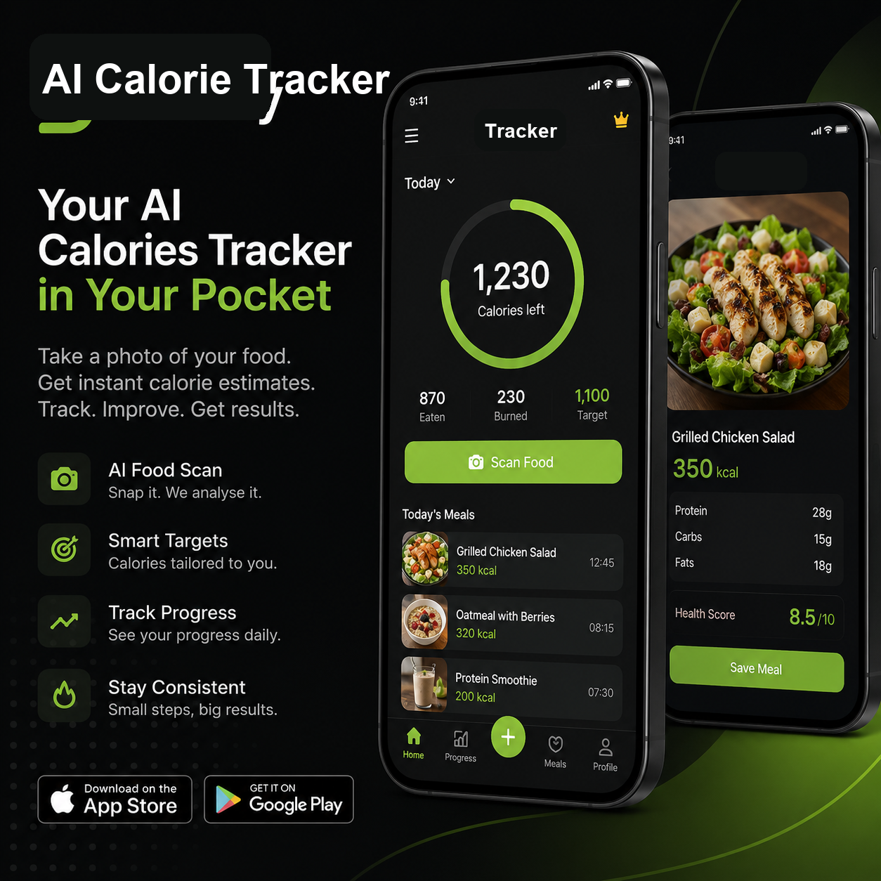 AI calorie tracker app sales creative